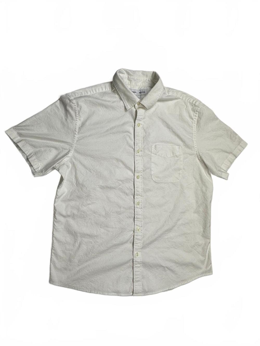 Old Navy Built-In Flex Men's Short Sleeve Button-Up Shirt, L